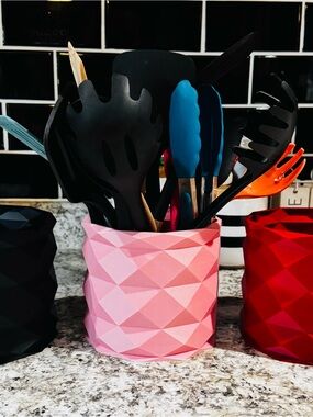 Kitchen Utensil Holder Organizer - Counter Caddy- Fruit Basket- 3D Printed
